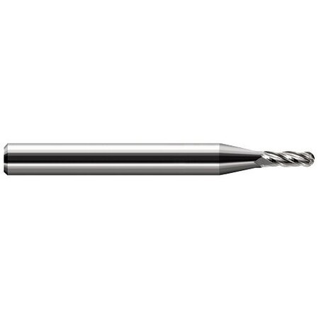 Harvey Tool 6.000 mm Cutter dia x 18.000 mm Length of Cut Carbide Metric Ball End Mill, 2 Flutes 739666